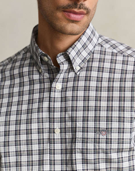 GANT РИЗА С ДЪЛЪГ РЪКАВ REG POPLIN CHECK SHIRT