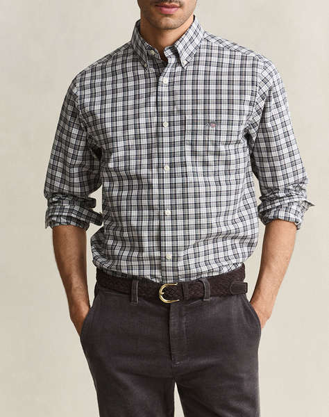 GANT РИЗА С ДЪЛЪГ РЪКАВ REG POPLIN CHECK SHIRT