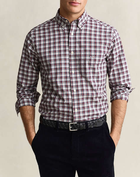 GANT РИЗА С ДЪЛЪГ РЪКАВ REG POPLIN CHECK SHIRT