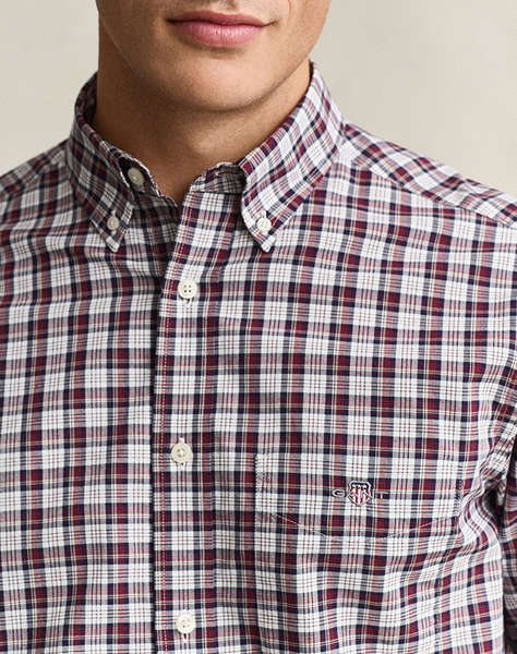 GANT РИЗА С ДЪЛЪГ РЪКАВ REG POPLIN CHECK SHIRT