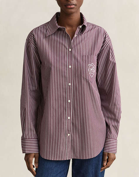 GANT РИЗА С ДЪЛЪГ РЪКАВ REL CLASSIC POPLIN STRIPE SHIRT