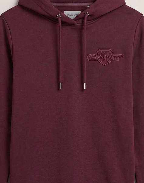 GANT СУИТШЪРТ С ДЪЛЪГ РЪКАВ REG TONAL SHIELD HOODIE