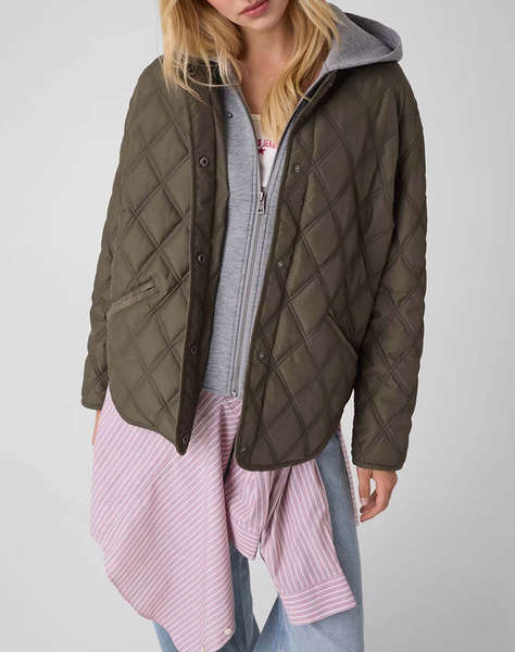 GUESS JEANS GJ QUILTED NYLON HOODIE ЯКЕ ЗА ЖЕНИ