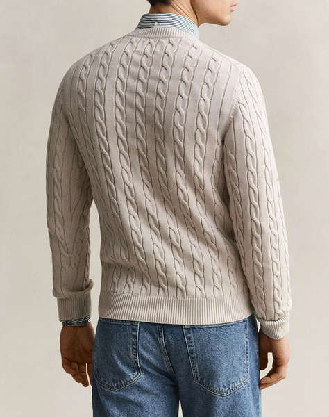 GANT ПУЛОВЕР С ДЪЛЪГ РЪКАВ COTTON CABLE C-NECK