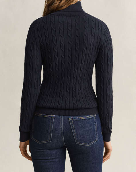 GANT ПУЛОВЕР С ДЪЛЪГ РЪКАВ STRETCH COTTON CABLE TURTLENECK