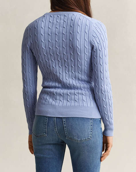 GANT ПУЛОВЕР С ДЪЛЪГ РЪКАВ STRETCH COTTON CABLE C-NECK