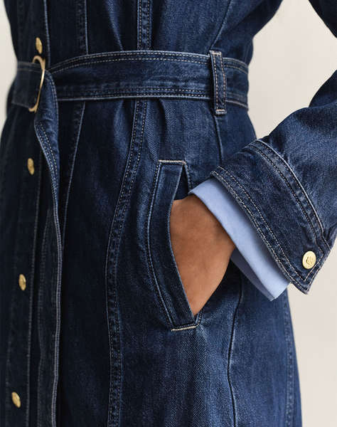 GANT РОКЛЯ BELTED DENIM MIDI DRESS