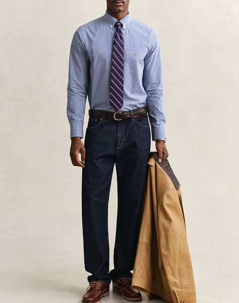 GANT РИЗА С ДЪЛЪГ РЪКАВ REG CLASSIC POPLIN GINGHAM SHIRT