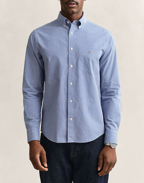 GANT РИЗА С ДЪЛЪГ РЪКАВ REG CLASSIC POPLIN GINGHAM SHIRT