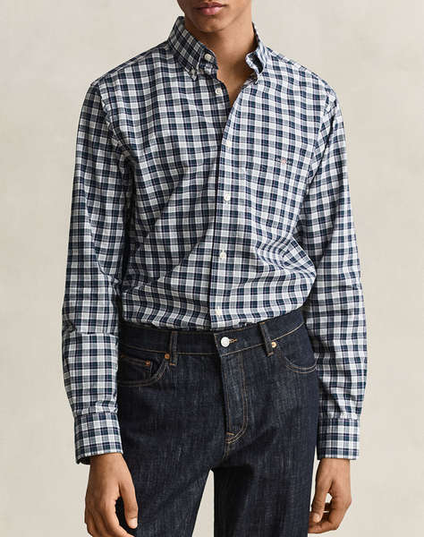 GANT РИЗА С ДЪЛЪГ РЪКАВ REG POPLIN CHECK SHIRT
