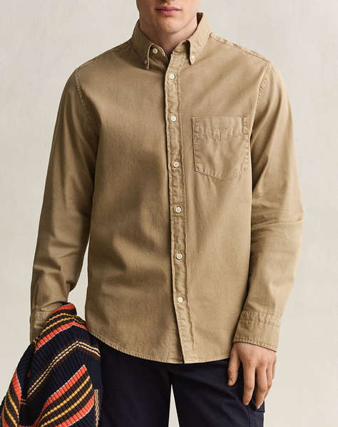 GANT РИЗА С ДЪЛЪГ РЪКАВ REG GMNT DYED TWILL SHIRT