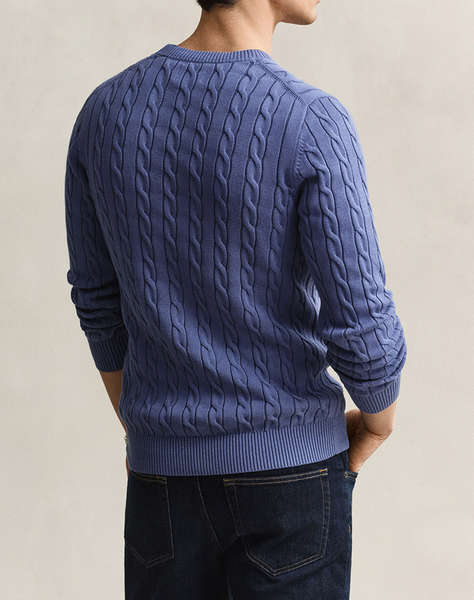 GANT ПУЛОВЕР С ДЪЛЪГ РЪКАВ COTTON CABLE C-NECK