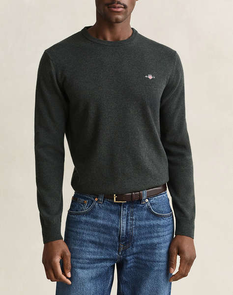 GANT ПУЛОВЕР С ДЪЛЪГ РЪКАВ SUPERFINE LAMBSWOOL C-NECK