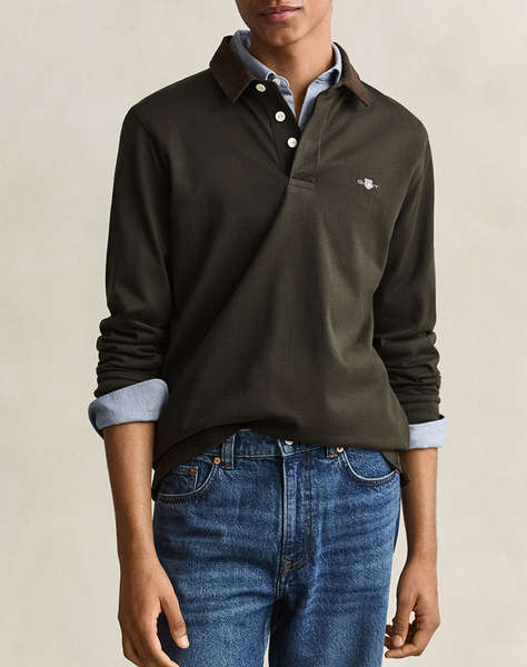 GANT БЛУЗА С ДЪЛЪГ РЪКАВ CORD COLLAR RUGGER