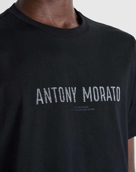 ANTONY MORATO MMKS02695FA100240 T-SHIRT REGULAR FIT IN JERSEY COTTON FABRIC WITH MATT PLASTIC AND FLOCK PRINT БЛУЗА ЗА МЪЖЕ