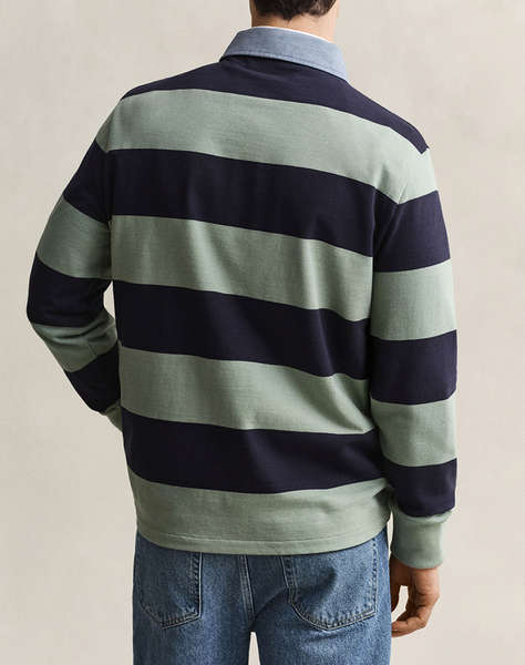 GANT БЛУЗА С ДЪЛЪГ РЪКАВ REG CHAMBRAY STRIPE HEAVY RUGGER