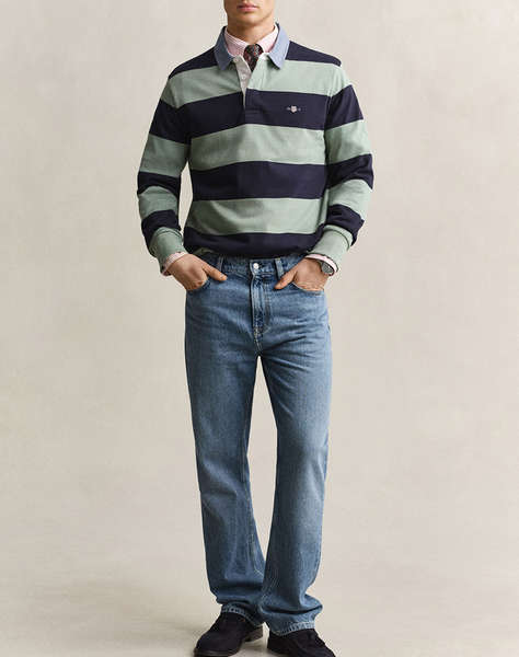 GANT БЛУЗА С ДЪЛЪГ РЪКАВ REG CHAMBRAY STRIPE HEAVY RUGGER
