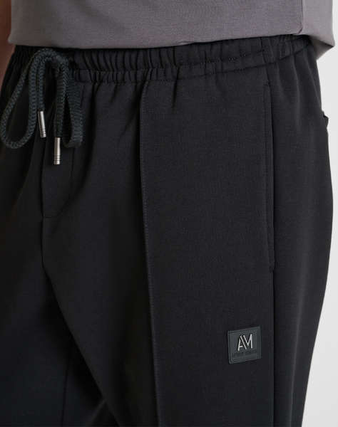 ANTONY MORATO MMFP00433FA150168 FLEECE TROUSERS CARROT FIT IN INTERLOCK COTTON BLEND FABRIC WITH LOGOED METAL BADGE АНЦУГ ЗА МЪЖЕ