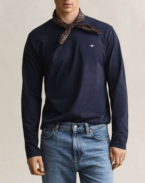 GANT БЛУЗА С ДЪЛЪГ РЪКАВ REG SHIELD LS T-SHIRT