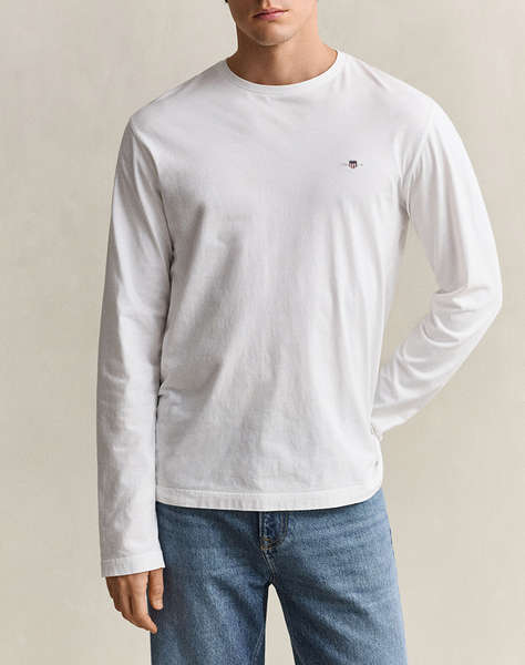 GANT БЛУЗА С ДЪЛЪГ РЪКАВ REG SHIELD LS T-SHIRT