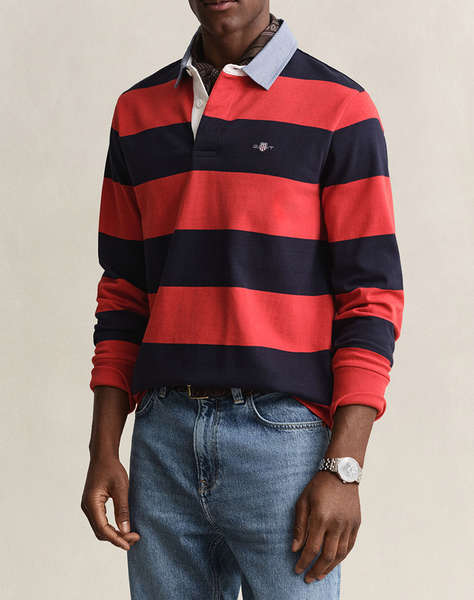 GANT БЛУЗА С ДЪЛЪГ РЪКАВ REG CHAMBRAY STRIPE HEAVY RUGGER