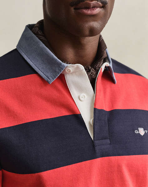 GANT БЛУЗА С ДЪЛЪГ РЪКАВ REG CHAMBRAY STRIPE HEAVY RUGGER