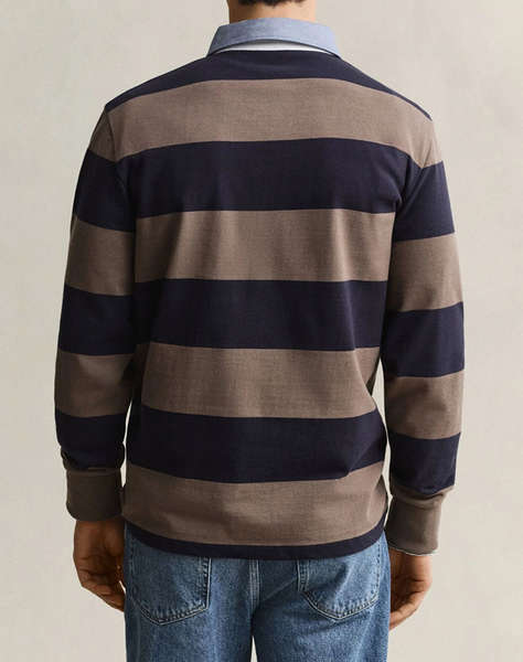 GANT БЛУЗА С ДЪЛЪГ РЪКАВ REG CHAMBRAY STRIPE HEAVY RUGGER