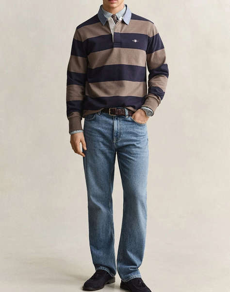 GANT БЛУЗА С ДЪЛЪГ РЪКАВ REG CHAMBRAY STRIPE HEAVY RUGGER