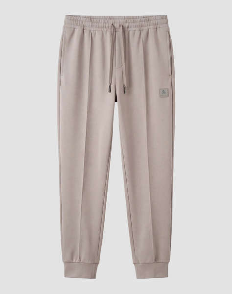 ANTONY MORATO MMFP00433FA150168 FLEECE TROUSERS CARROT FIT IN INTERLOCK COTTON BLEND FABRIC WITH LOGOED METAL BADGE АНЦУГ ЗА МЪЖЕ