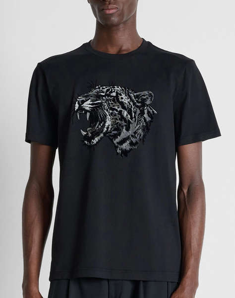 ANTONY MORATO MMKS02692FA100240 T-SHIRT REGULAR FIT IN JERSEY COTTON FABRIC WITH MATT PLASTIC AND FLOCK PRINT БЛУЗА ЗА МЪЖЕ