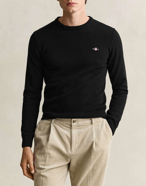 GANT ПУЛОВЕР С ДЪЛЪГ РЪКАВ SUPERFINE LAMBSWOOL C-NECK