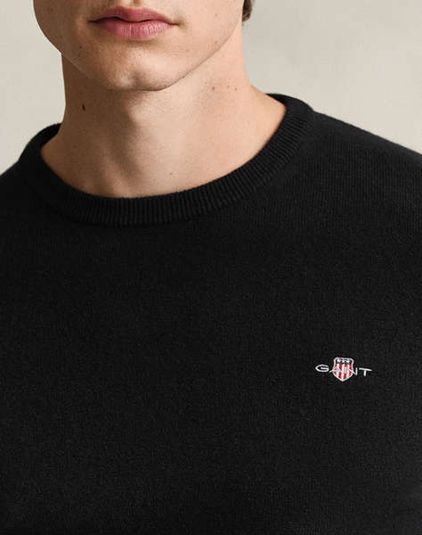 GANT ПУЛОВЕР С ДЪЛЪГ РЪКАВ SUPERFINE LAMBSWOOL C-NECK