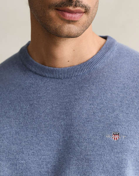 GANT ПУЛОВЕР С ДЪЛЪГ РЪКАВ SUPERFINE LAMBSWOOL C-NECK