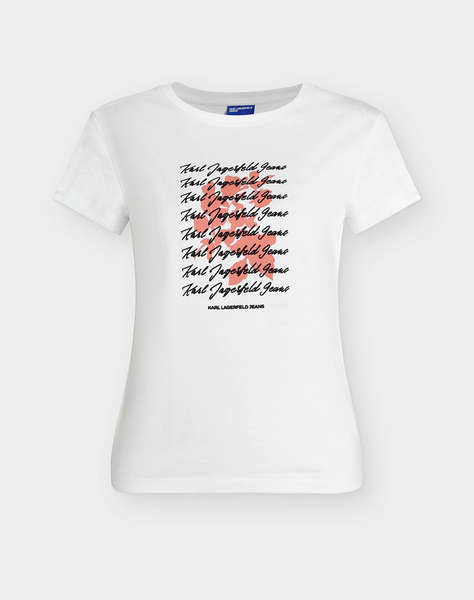 KARL LAGERFELD KLJ SLIM TEE FLOCKED FLORAL