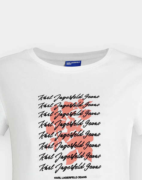 KARL LAGERFELD KLJ SLIM TEE FLOCKED FLORAL