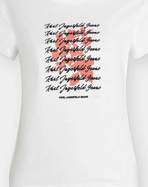 KARL LAGERFELD KLJ SLIM TEE FLOCKED FLORAL