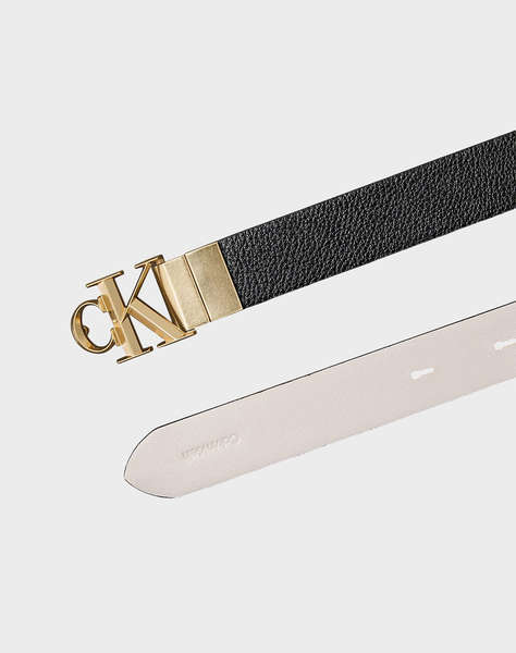 CALVIN KLEIN JEANS FACTED CK BUCKLE 25MM REV ADJ M