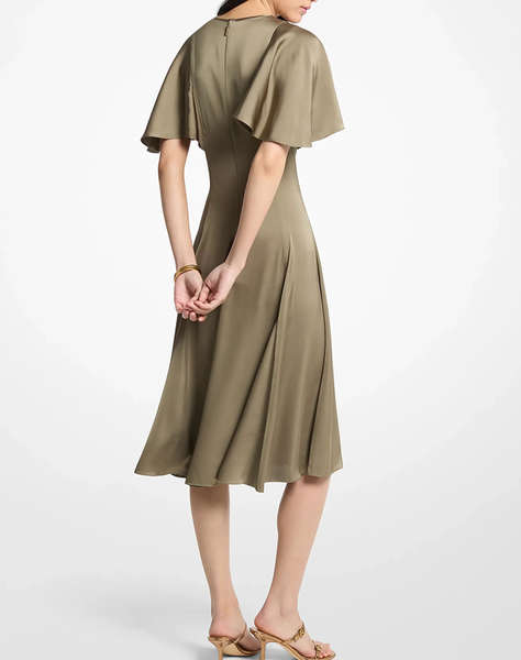 MICHAEL KORS CAPE SLEEVE MIDI DRESS