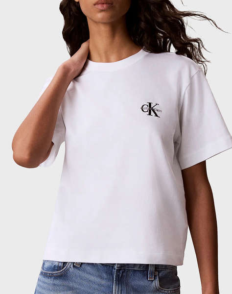 CALVIN KLEIN JEANS SS BOXY LEFT CHEST MONOLOGO TEE
