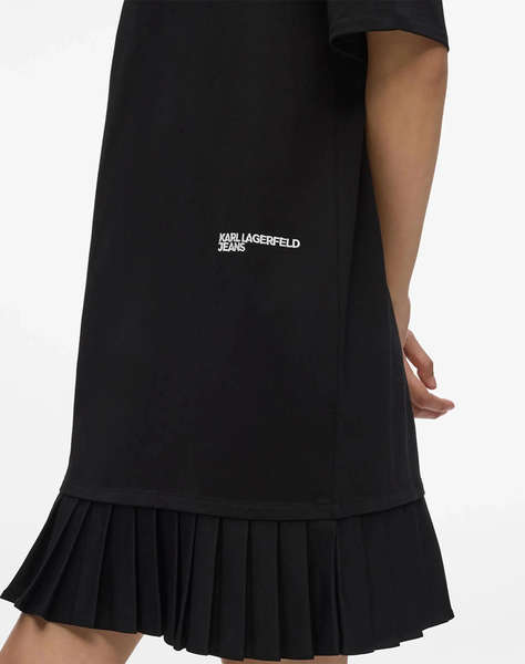 KARL LAGERFELD JEANS KLJ TEE DRESS WITH PLEATS