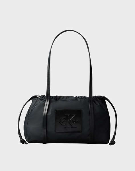 CALVIN KLEIN JEANS NYLON DRAWSTRING SATCHEL BAG