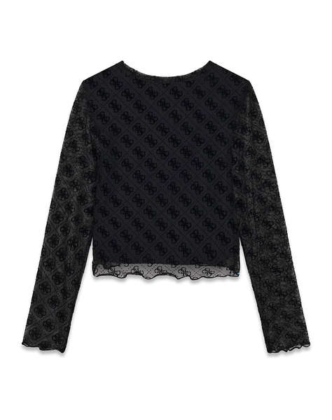 GUESS MESH LS T-SHIRT БЛУЗА ЗА ДЕЦА GIRL