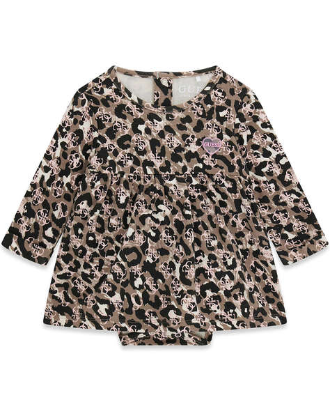 GUESS INTERLOCK LS DRESS BODYSUIT ГАЩЕРИЗОН ЗА ДЕЦА GIRL