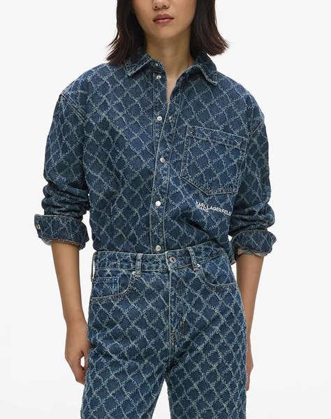 KARL LAGERFELD JEANS KLJ ARGYLE DENIM SHIRT