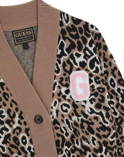 GUESS LS LEOPARD CARDIGAN БЛУЗА ЗА ДЕЦА GIRL