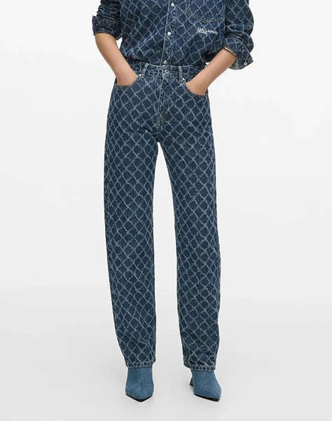 KARL LAGERFELD KLJ HR STRAIGHT ARGYLE DENIM