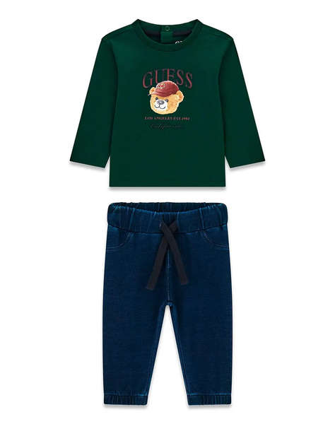 GUESS SET LS T-SHIRT + KNIT DENIM PA КОМПЛЕКТ ЗА ДЕЦА BOY