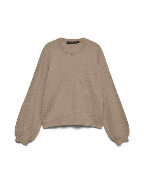 VERO MODA VMNANCY JAQUARD LS O-NECK PULLOVER BOO