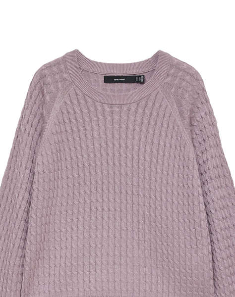 VERO MODA VMNEWLEX CABLE LS O-NECK RAGLAN PULL.