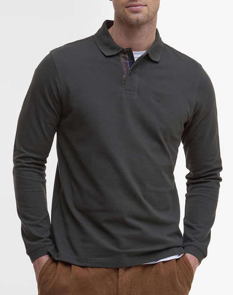 BARBOUR BARBOUR ESSENTIAL L/S TARTAN PIQUE POLO SHIRT